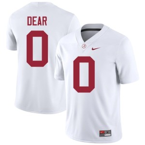 AK Dear #0 White Alabama College Football Stitched Men's Jersey 339983-297