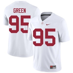 Anderson Green Game #95 Crimson Tide White College Football Men's Jersey 279955-779
