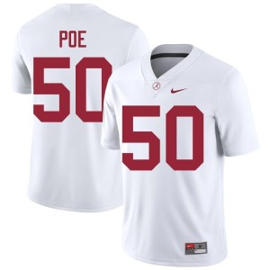 Casey Poe High School Go Bama #50 Men's College Football White Jerseys 662706-524