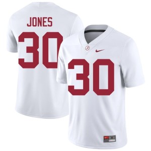 Cayden Jones High School University of Alabama Men White #30 College Football Jersey 595704-192
