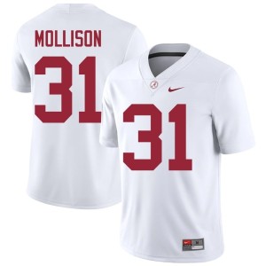 Cooper Mollison College Football #31 Alumni White University of Alabama Men's Jersey 164121-391