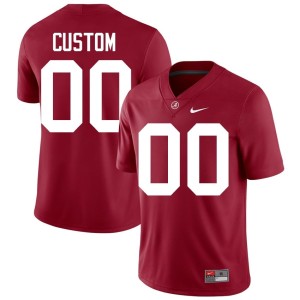 Custom Crimson Men's Official University of Alabama College Football #00 Jerseys 672728-839