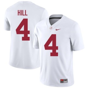 Daniel Hill White #4 Embroidery Mens College Football Bama Jersey 655158-538