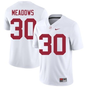 Derek Meadows The Tide #30 Men's Stitched College Football White Jersey 971353-917