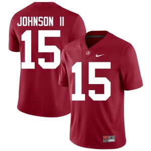 Duke Johnson II Men Crimson Embroidery #15 College Football Go Bama Jersey 115188-266