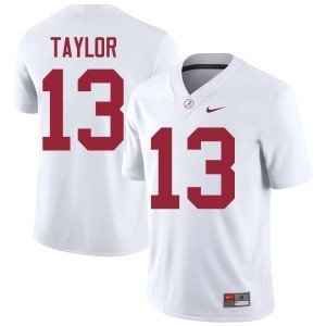 Ivan Taylor College Football #13 Mens 2026-27 Bama White Jersey 880358-979