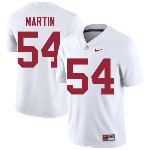 JD Martin #54 White Embroidery Men College Football Bama Jersey 749596-753