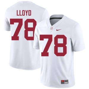 Jackson Lloyd Official College Football #78 Mens White Bama Jersey 663233-231