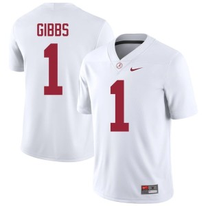 Jahmyr Gibbs Men's #1 College Football University of Alabama 2026-27 White Jerseys 918229-283