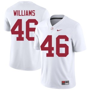 Jay Williams Official Men #46 College Football White Go Bama Jerseys 665210-885