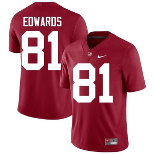Kaleb Edwards 2026 Mens Roll Tide College Football Crimson #81 Jersey 779276-509