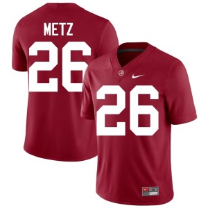 Luke Metz Men's College Football 2026 #26 Crimson Bama Jersey 516169-703