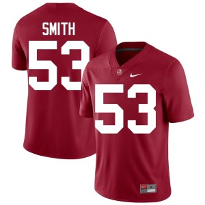 Mac Smith Men College Football #53 Crimson Bama Stitched Jersey 176897-510