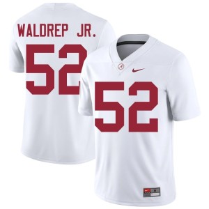Mal Waldrep Jr. University Men #52 College Football Alabama White Jersey 137395-364