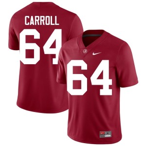 Michael Carroll College Football Mens #64 Crimson Player Bama Jersey 922804-802