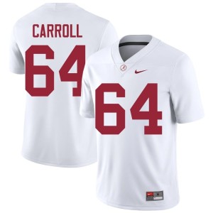 Michael Carroll #64 Bama Men NCAA College Football White Jerseys 302672-954