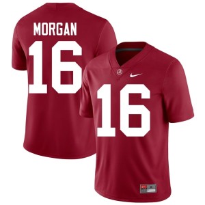 Red Morgan College Football Crimson Men's Alabama Crimson Tide #16 Game Jersey 117183-885