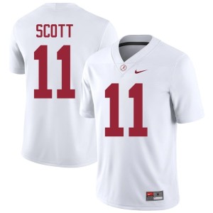 Rico Scott College Football Alumni Mens White University of Alabama #11 Jersey 838730-605