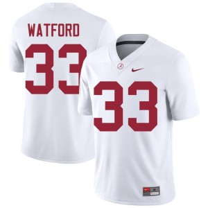 Adam Watford College Football Men's #33 Alabama White University Jerseys 539848-663