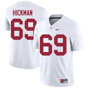 Baker Hickman College Football Stitched Bama Men #69 White Jersey 478992-991