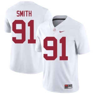 Caleb Smith Men's College Football #91 University of Alabama Alumni White Jersey 502008-322