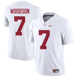 Caleb Woodson White Men's College Football Alabama Replica #7 Jersey 572012-964
