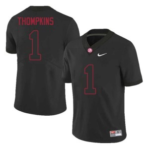 Devan Thompkins Mens Black College Football Embroidery #1 Bama Jerseys 988923-827