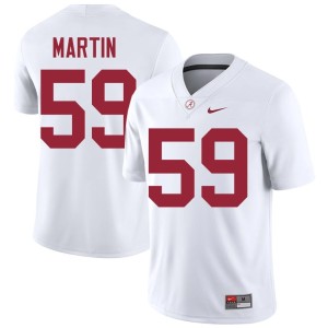 JD Martin College Football Men White #59 UA Crimson Tide 2026 Jerseys 430180-146
