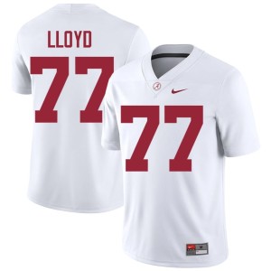 Jackson Lloyd High School #77 Mens College Football Go Bama White Jersey 398616-684