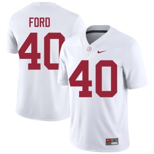 Josh Ford White College Football Roll Tide Game #40 Men's Jersey 574077-616