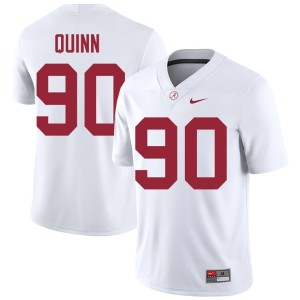 Lorcan Quinn Mens #90 College Football Official White Alabama Jersey 548898-897