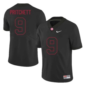 Marshall Pritchett College Football NCAA Men #9 Black Bama Jerseys 293276-550