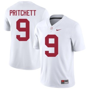 Marshall Pritchett Mens Crimson Tide College Football #9 White 2026 Jersey 998225-382