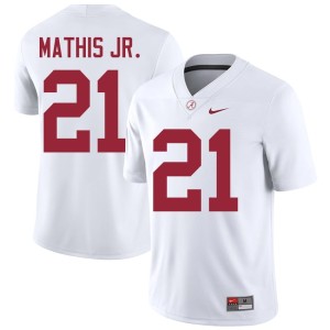 Maurice Mathis Jr. High School College Football Mens #21 White Alabama Crimson Tide Jersey 538281-477