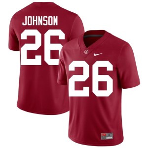 Mhari Johnson University of Alabama College Football Crimson Men Official #26 Jerseys 580905-934