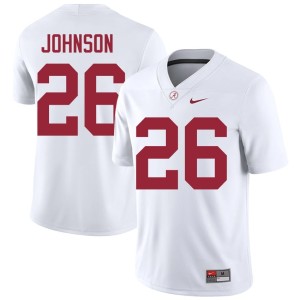 Mhari Johnson Alabama #26 White Mens High School College Football Jersey 336769-424