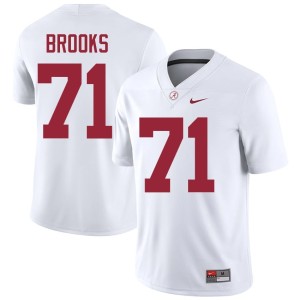 Nick Brooks College Football Men Bama White #71 High School Jersey 205010-353