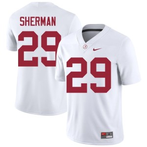 Nick Sherman Roll Tide White Replica College Football Men #29 Jersey 521815-406