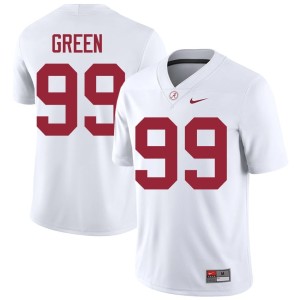Terrance Green #99 White College Football Official University of Alabama Men Jerseys 191653-927