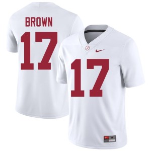 Trae'shawn Brown White #17 College Football Official Mens The Tide Jerseys 582332-959