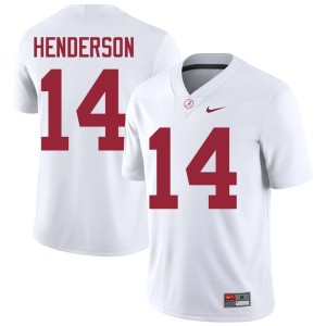 Tyler Henderson College Football Replica White Mens Bama #14 Jersey 668577-387