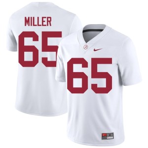 Tyrell Miller #65 College Football Men Bama Official White Jerseys 483364-330