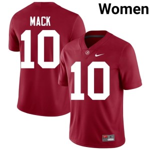 Austin Mack Alabama Crimson Tide Crimson #10 NCAA College Football Womens Jersey 962447-493