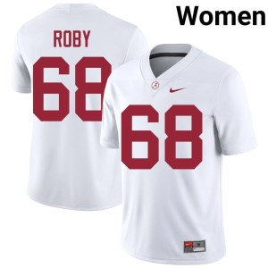 Billy Roby #68 Bama Limited White College Football Womens Jerseys 543926-865