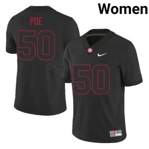 Casey Poe #50 Black College Football Stitched Womens UA Jerseys 359886-930