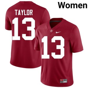 Ivan Taylor Crimson #13 Womens College Football The Tide Player Jersey 959302-179