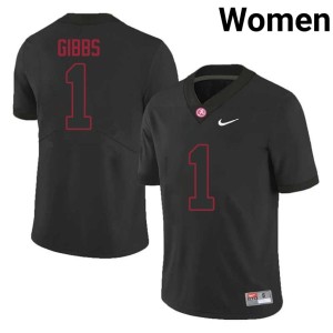 Jahmyr Gibbs Alabama Crimson Tide Women's College Football NCAA Black #1 Jerseys 925276-948