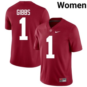 Jahmyr Gibbs The Tide College Football Women #1 NCAA Crimson Jerseys 796694-827