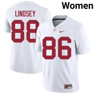 Jay Lindsey #88 UA Crimson Tide College Football Womens Official White Jerseys 906773-710
