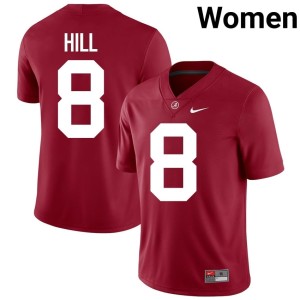 Justin Hill Alabama Crimson Tide Alumni College Football #8 Women's Crimson Jersey 550834-114
